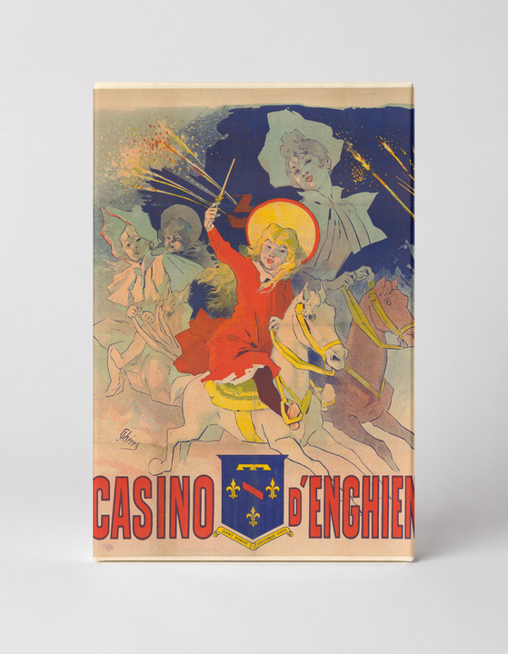 Casino d'Enghien Vintage French Poster - Belle Époque Canvas Wall Art