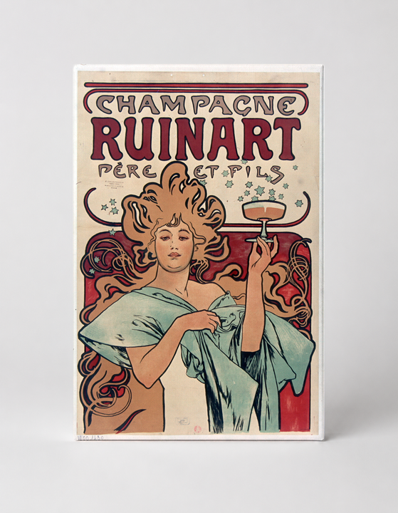 Champagne Ruinart Père et Fils 1896 - Art Nouveau Vintage Poster Wall Art