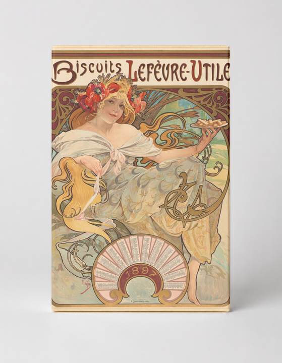 Biscuits Lefèvre-Utile 1897 - Art Nouveau Vintage Poster Wall Art