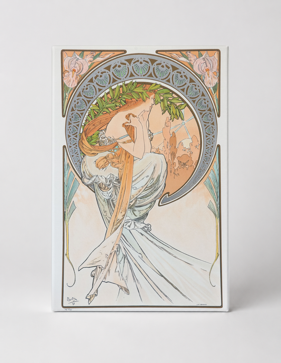 Poetry 1898 Art Nouveau Allegorical Figure - Vintage Poster Wall Art
