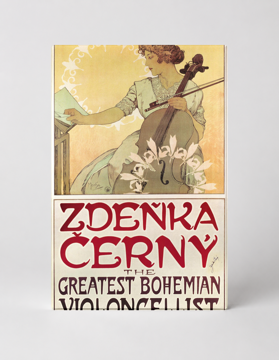 Zdenka Cerny Greatest Bohemian Violoncellist - Art Nouveau Vintage Poster Wall Art