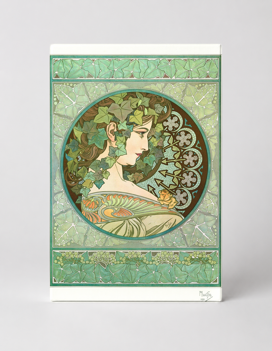 Ivy 1901 - Art Nouveau Woman Portrait Vintage Poster Wall Art