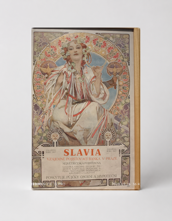 Slavia Insurance Prague 1907 - Art Nouveau Vintage Poster Wall Art