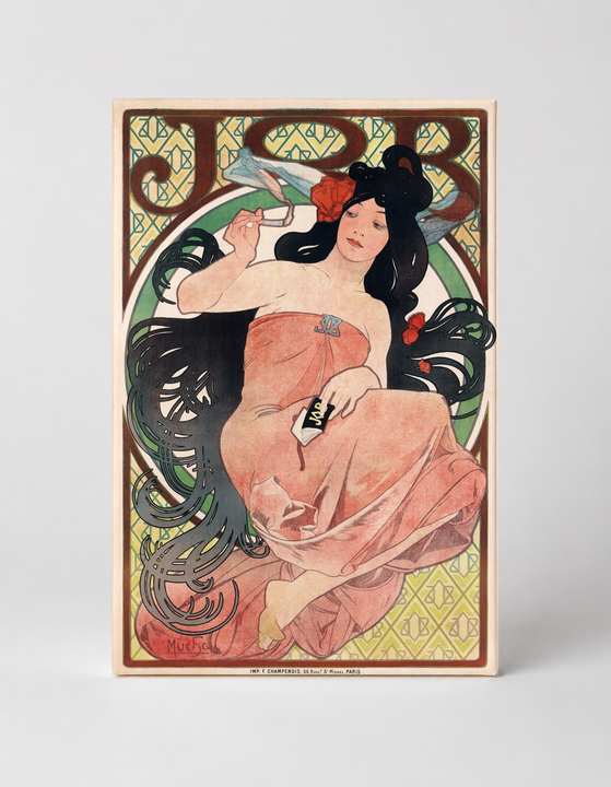 JOB Cigarette Papers 1896 - Art Nouveau Vintage Poster Canvas Wall Art