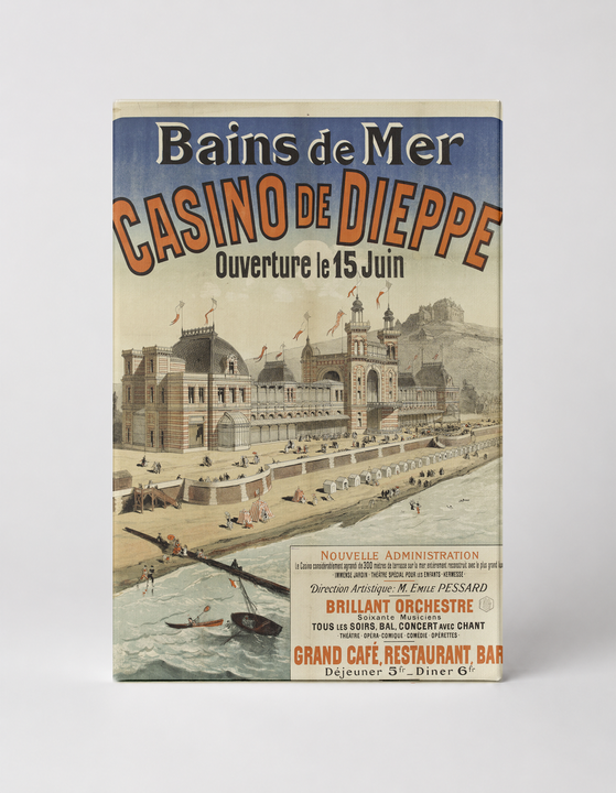 Casino de Dieppe 1894 - Belle Époque French Travel Vintage Poster Wall Art