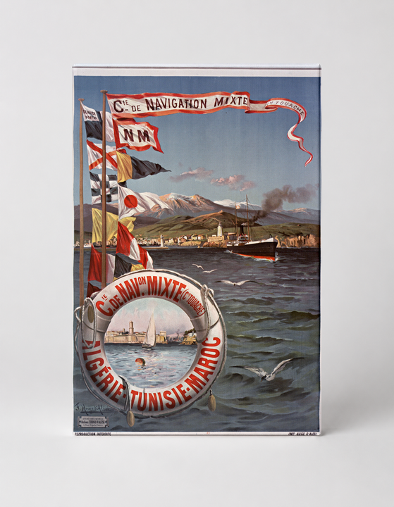 Compagnie de Navigation Mixte 1900s - Vintage French Shipping Poster Wall Art