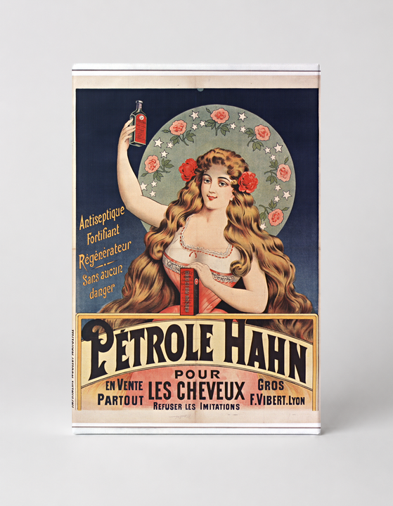 Pétrole Hahn Hair Tonic - Belle Époque Vintage Advertising Poster Wall Art