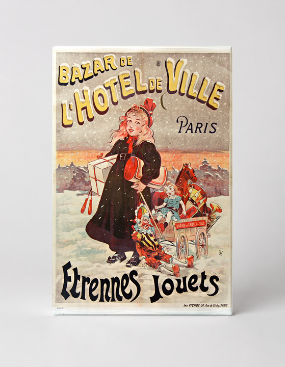 Bazar de L'Hotel de Ville Paris Jouets 1890s - Belle Époque Vintage Poster Wall Art