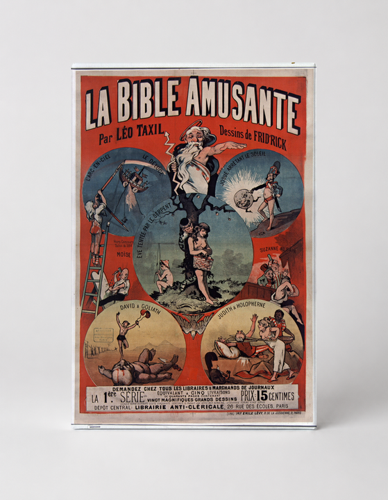 La Bible Amusante 1882 - Antique French Satirical Vintage Poster Wall Art