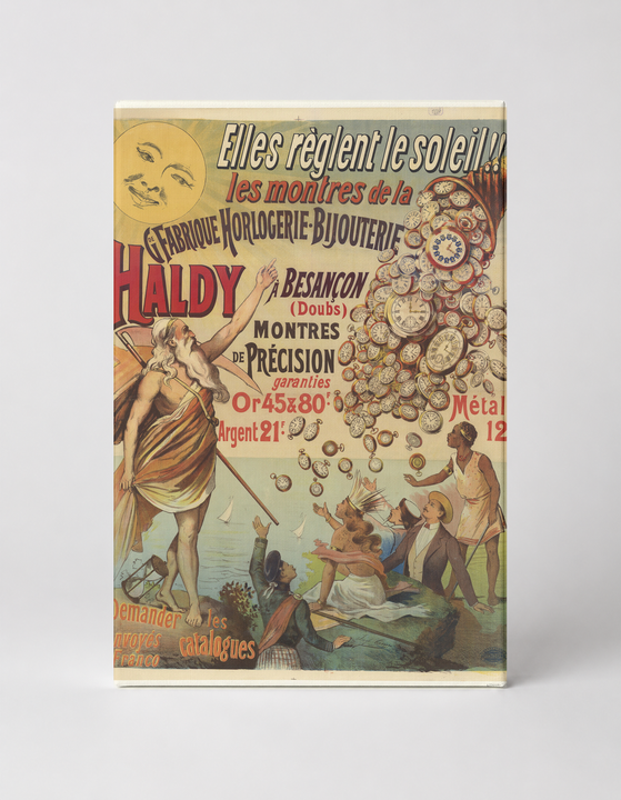 Haldy Horlogerie Besançon 1890s - Belle Époque Vintage Poster Wall Art