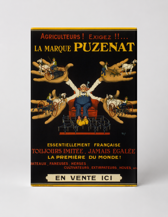 La Marque Puzenat 1900s French Farm Equipment Vintage Poster Wall Art