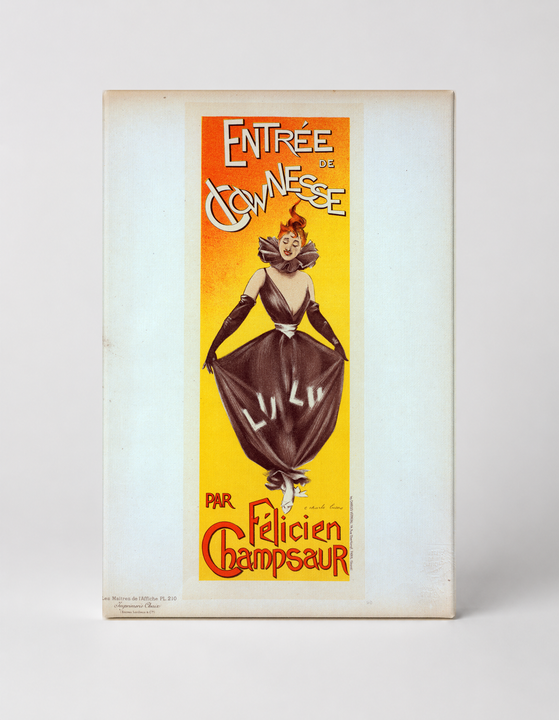 Entrée de Clownesse 1890s - Belle Époque Vintage Poster Canvas Wall Art