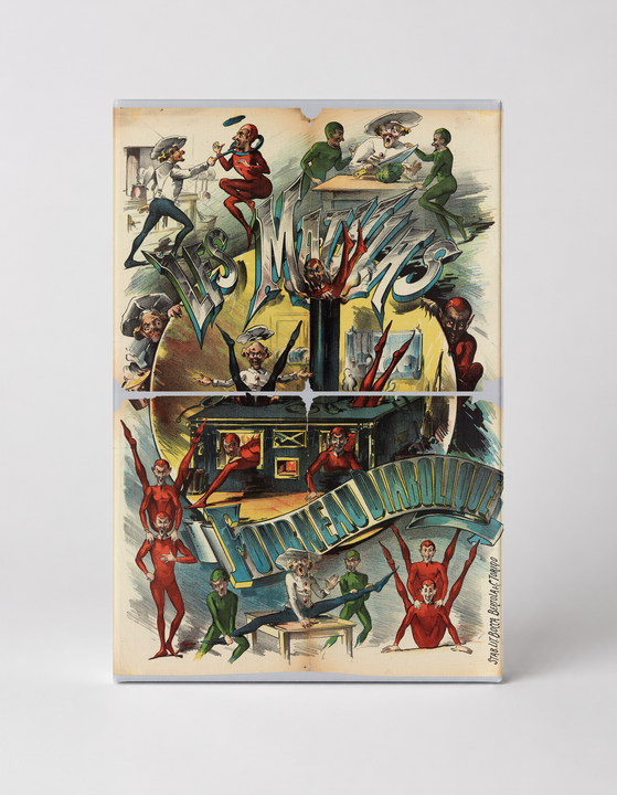 Les Momies Fourneau Diabolique 1890s - Victorian Circus Vintage Poster Wall Art