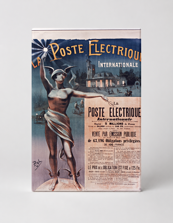 La Poste Electrique Internationale 1900 - Belle Époque Vintage Poster Wall Art