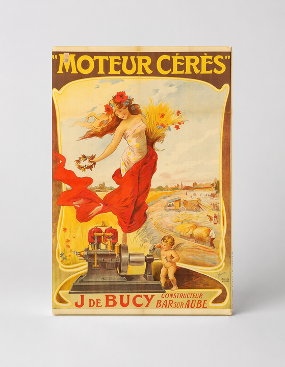 Moteur Cérès 1900s - Belle Époque French Advertising Vintage Poster Wall Art