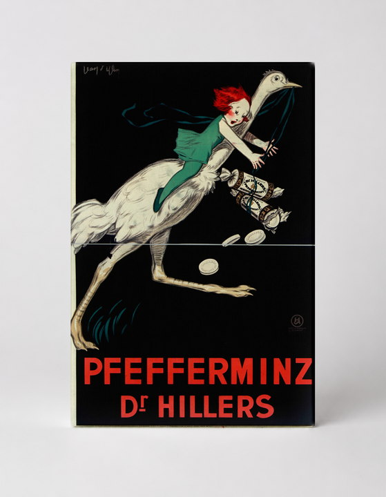 Pfefferminz Dr. Hillers Vintage Advertising Poster Canvas Wall Art