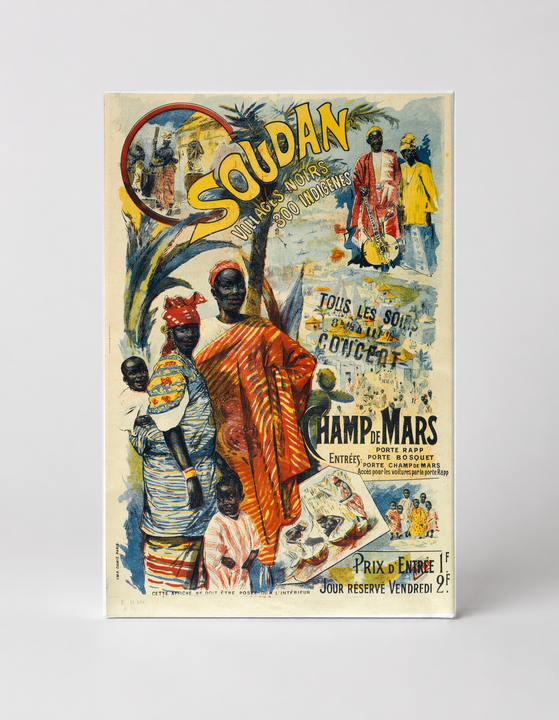 Soudan Villages Noirs 1895 - Belle Époque Vintage Poster Wall Art