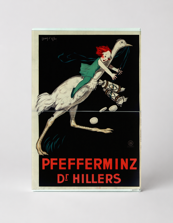 Pfefferminz Dr. Hillers 1900s - Vintage Advertising Poster Canvas Wall Art