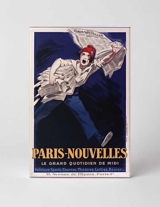 Paris-Nouvelles 1900s French Newspaper Vintage Poster Canvas Wall Art