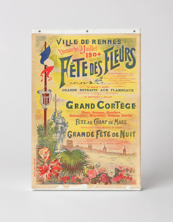 Fête des Fleurs Rennes 1904 - Belle Époque Vintage Poster Wall Art