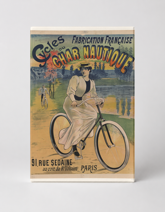 Cycles du Char Nautique 1890s - Belle Époque Vintage Bicycle Poster Wall Art
