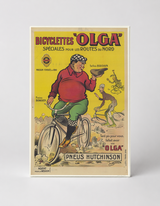 Bicyclettes Olga 1900s Belle Époque French Bicycle Vintage Poster Wall Art