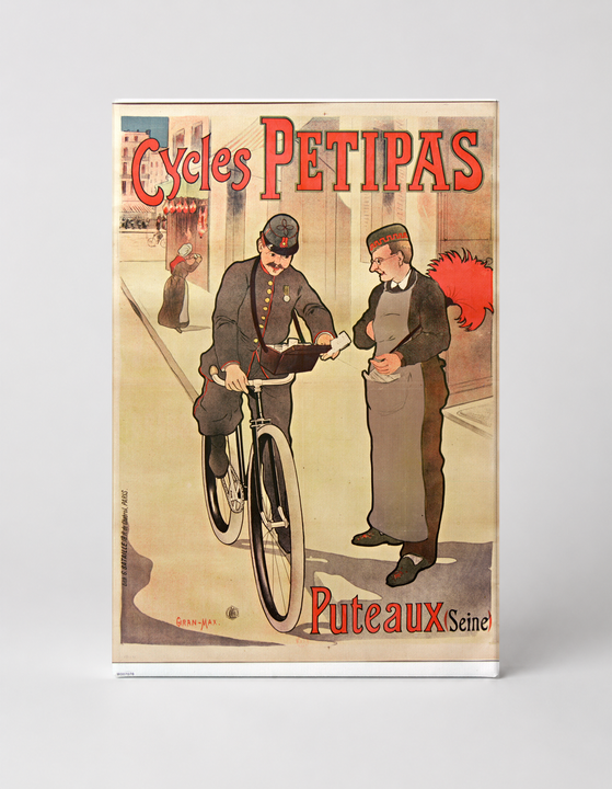 Cycles Petipas Puteaux 1900s - Belle Époque Vintage Bicycle Poster Wall Art