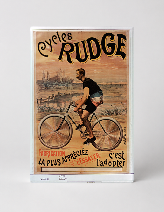 Cycles Rudge 1890s - Vintage French Bicycle Advertising Poster Canvas Wall Art