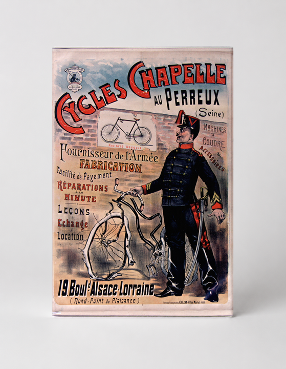 Cycles Chapelle Au Perreux 1890s - French Bicycle Vintage Poster Wall Art