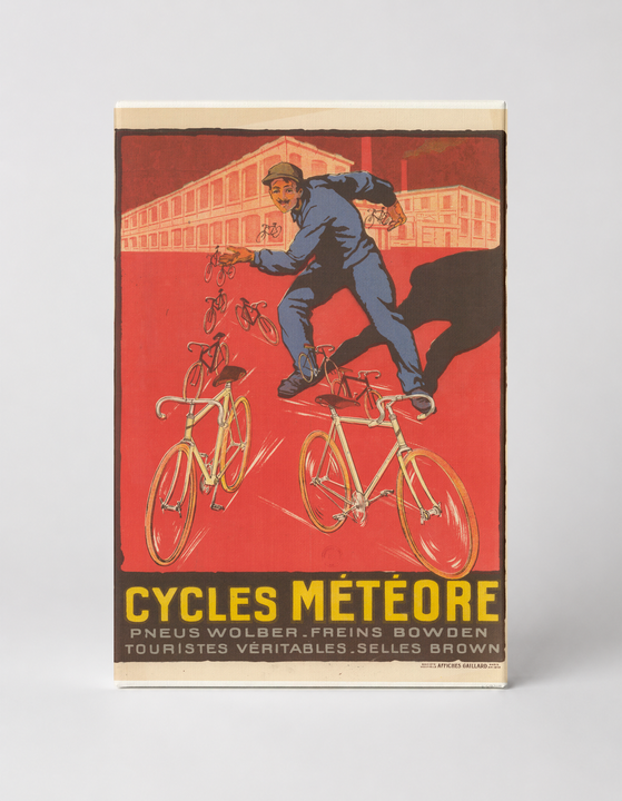 Cycles Météore Vintage French Bicycle Poster Canvas Wall Art