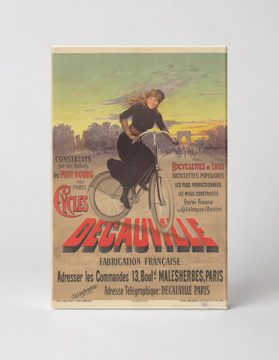 Cycles Decauville 1890s - Belle Époque Vintage Bicycle Poster Wall Art