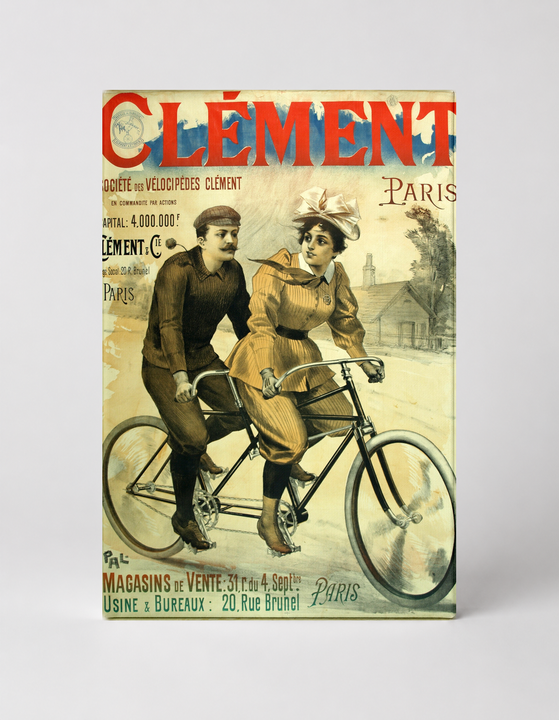 Clément Paris Bicycles 1890s - Belle Époque Vintage Poster Wall Art