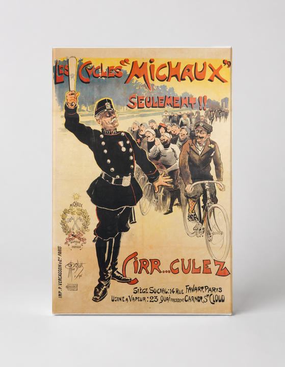 Les Cycles Michaux 1890s French Bicycle Advertising Vintage Poster Wall Art