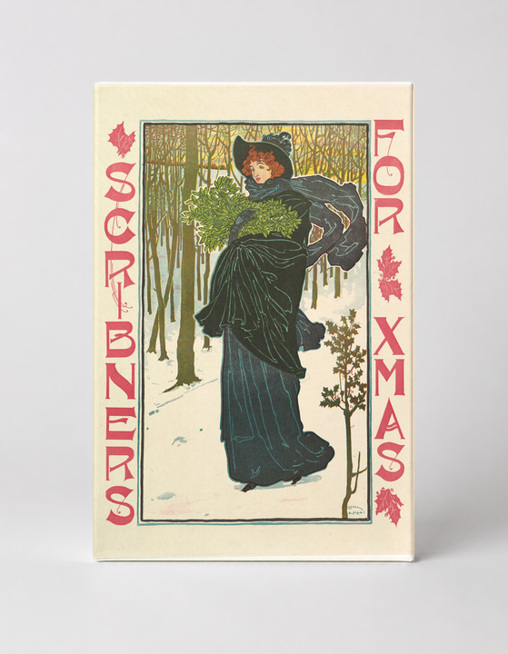 Scribner's for Xmas 1895 - Art Nouveau Vintage Poster Canvas Wall Art