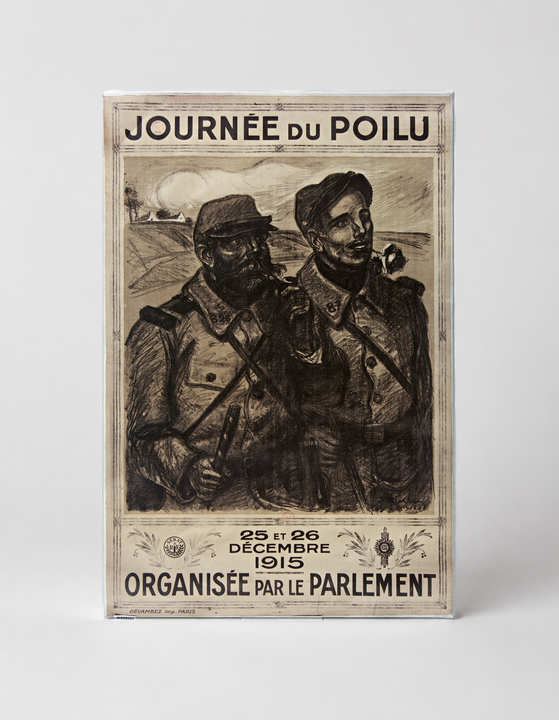 Journée du Poilu 1915 WWI French Soldier Vintage Poster Wall Art