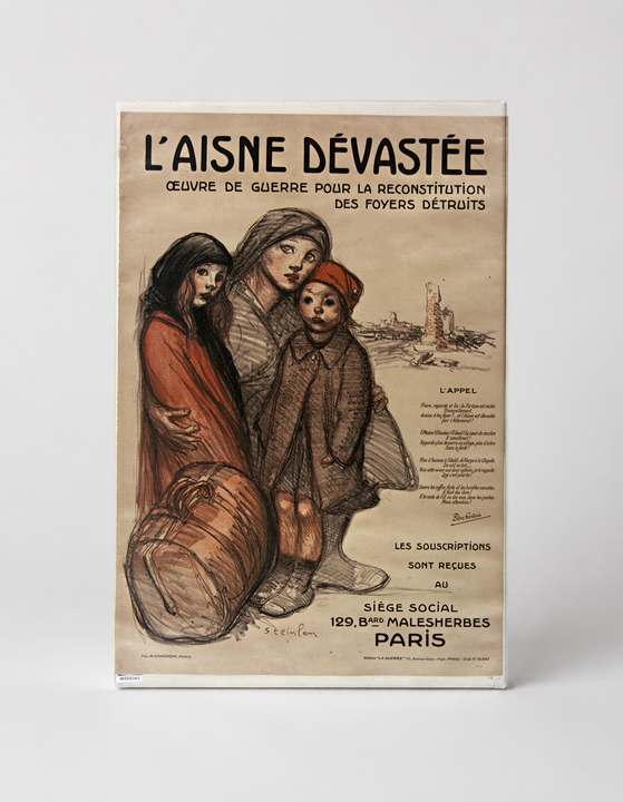 L'Aisne Dévastée 1919 - WWI French Humanitarian Vintage Poster Wall Art