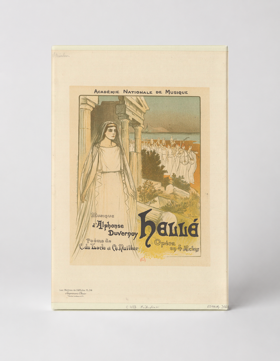 Hellé Opéra 1896 Académie Nationale de Musique - Vintage French Theatre Poster Canvas Wall Art