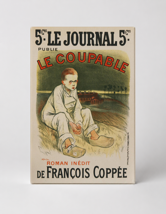 Le Coupable 1896 Le Journal French Vintage Newspaper Poster Wall Art