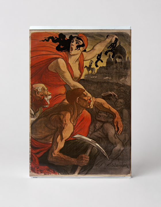 Revolution Allegory 1900s - Dramatic Symbolist Vintage Poster Wall Art