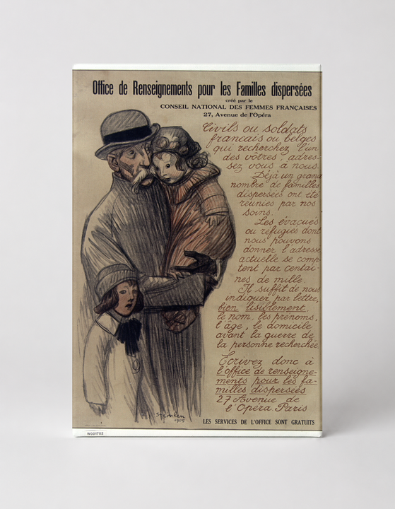 Office de Renseignements pour les Familles Dispersées 1915 - WWI French Vintage Poster Wall Art