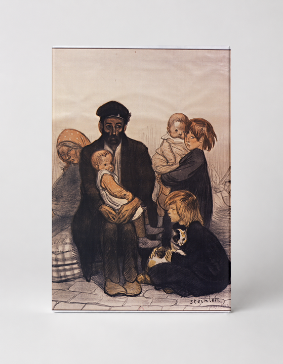 Steinlen Poor Family 1890s - Belle Époque Vintage Poster Canvas Wall Art