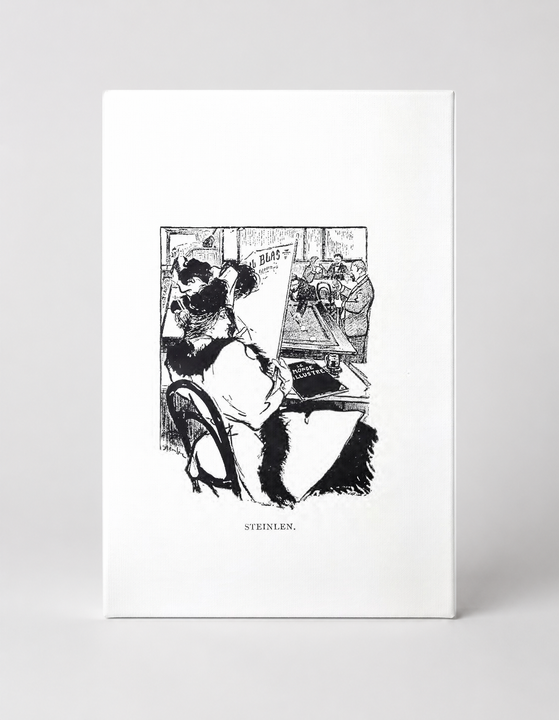 Steinlen Café Scene 1890s - Belle Époque Vintage Lithograph Wall Art