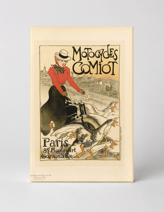 Motocycles Comiot 1899 - Art Nouveau Vintage Poster Canvas Wall Art