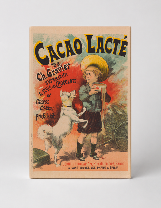 Cacao Lacté Ch. Gravier 1890s - Belle Époque Vintage Poster Wall Art