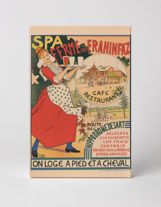 Spa Ferme de Frahinfaz Café Restaurant 1900 - Belle Époque Vintage Poster Wall Art