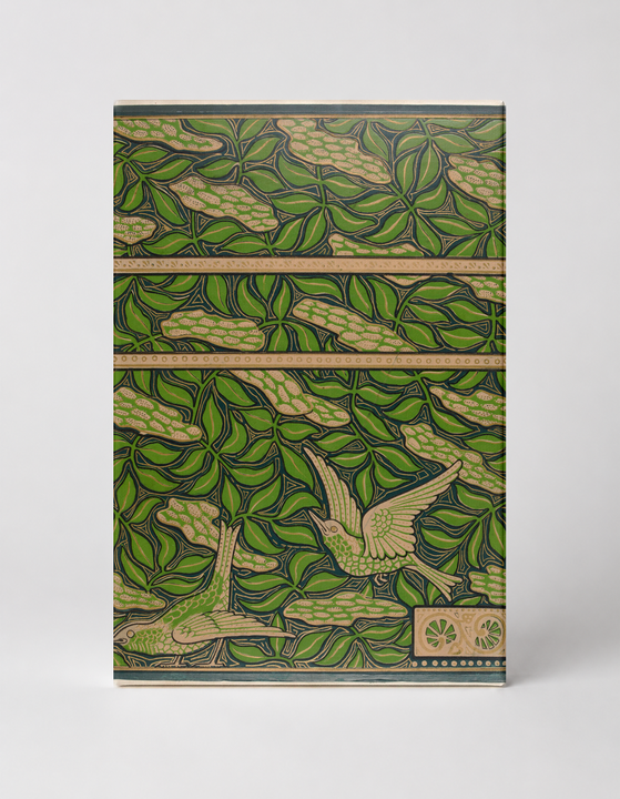 Birds in Foliage Art Nouveau - Vintage Botanical Lithograph Canvas Wall Art