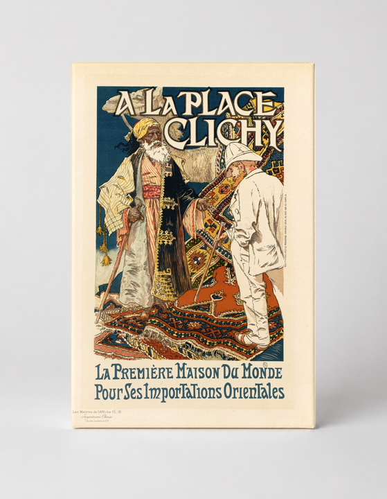 A La Place Clichy 1900 - Orientalist Belle Époque Vintage Poster Wall Art