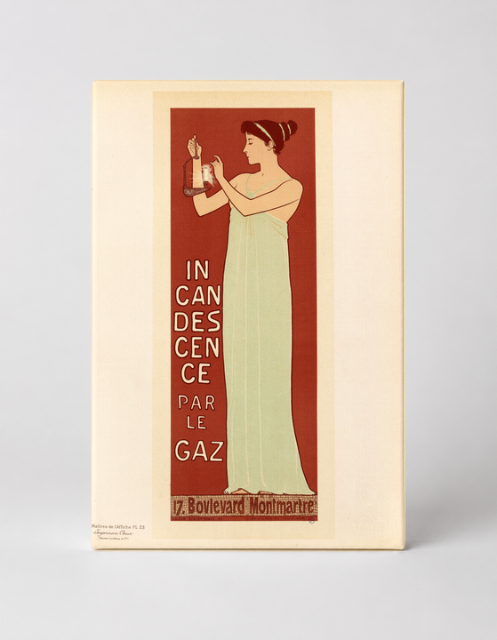 Incandescence Par Le Gaz 1890s - Art Nouveau Vintage Poster Wall Art