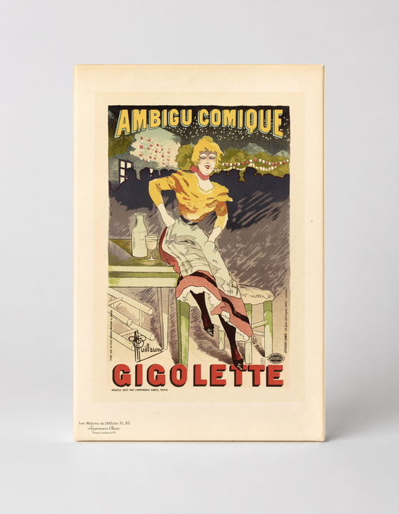 Gigolette Ambigu-Comique 1890s - Belle Époque Vintage Theatre Poster Wall Art
