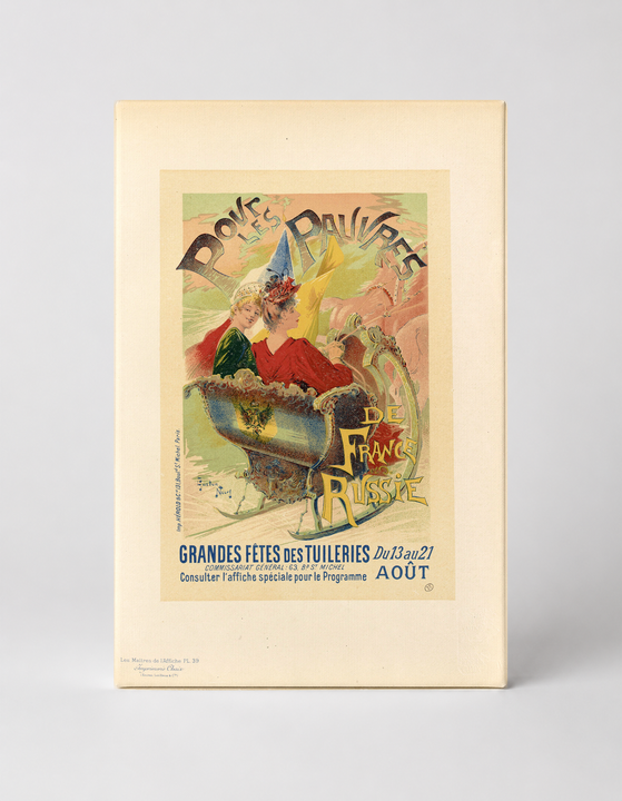 Bals des Pauvres de France-Russie 1890s - Belle Époque Vintage Poster Wall Art
